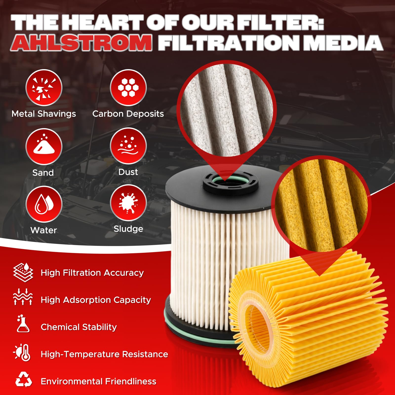 CARBBIA oil filter pack in use supports effortless maintenance on compatible Toyota engines