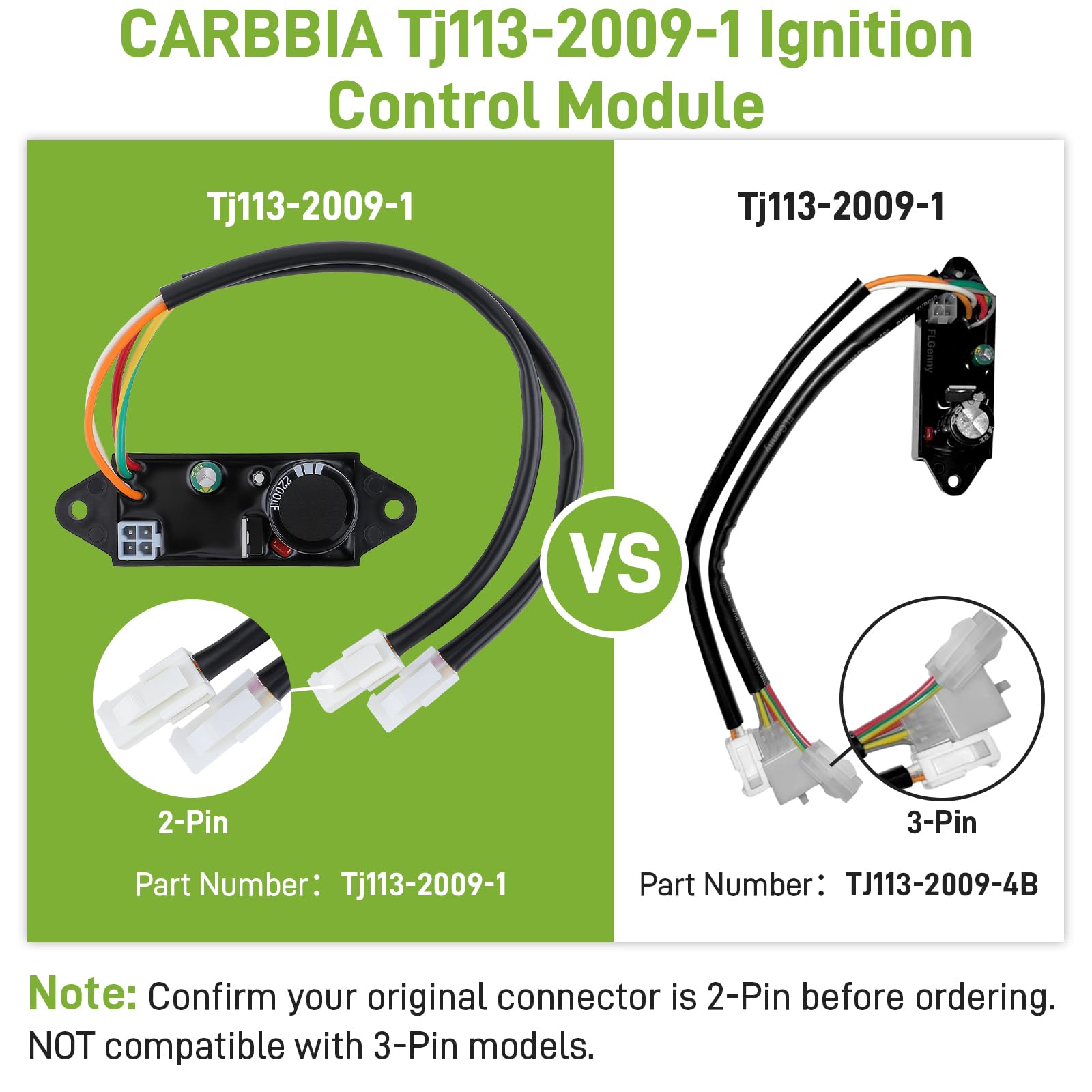 CARBBIA TJ113-2009-1 ignition module back panel detail for easy replacement