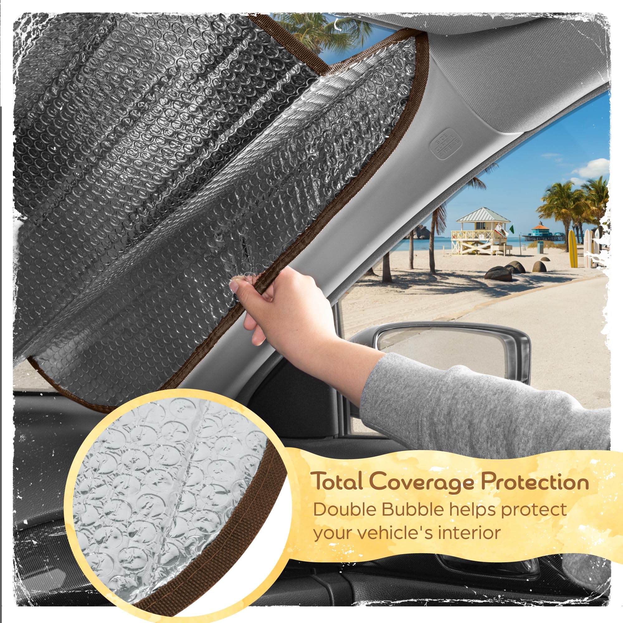 Carbella interior stays cooler on hot days with effective heat reduction.