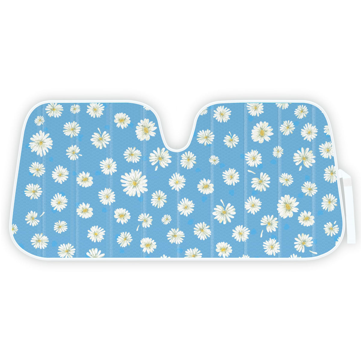 Carbella Blue Daisy sun shade reduces heat and glare for a cooler ride.