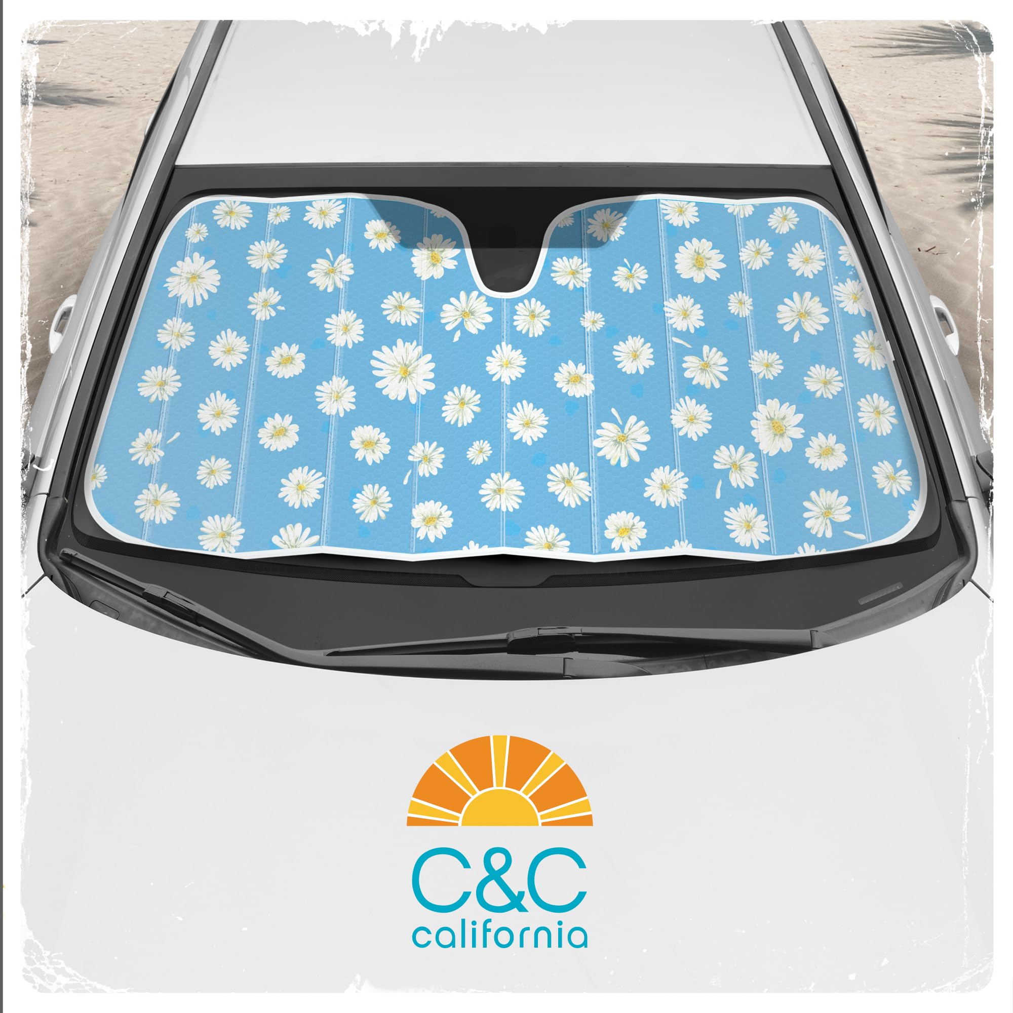 Carbella Blue Daisy interior stays cooler, protecting dashboards and seats.
