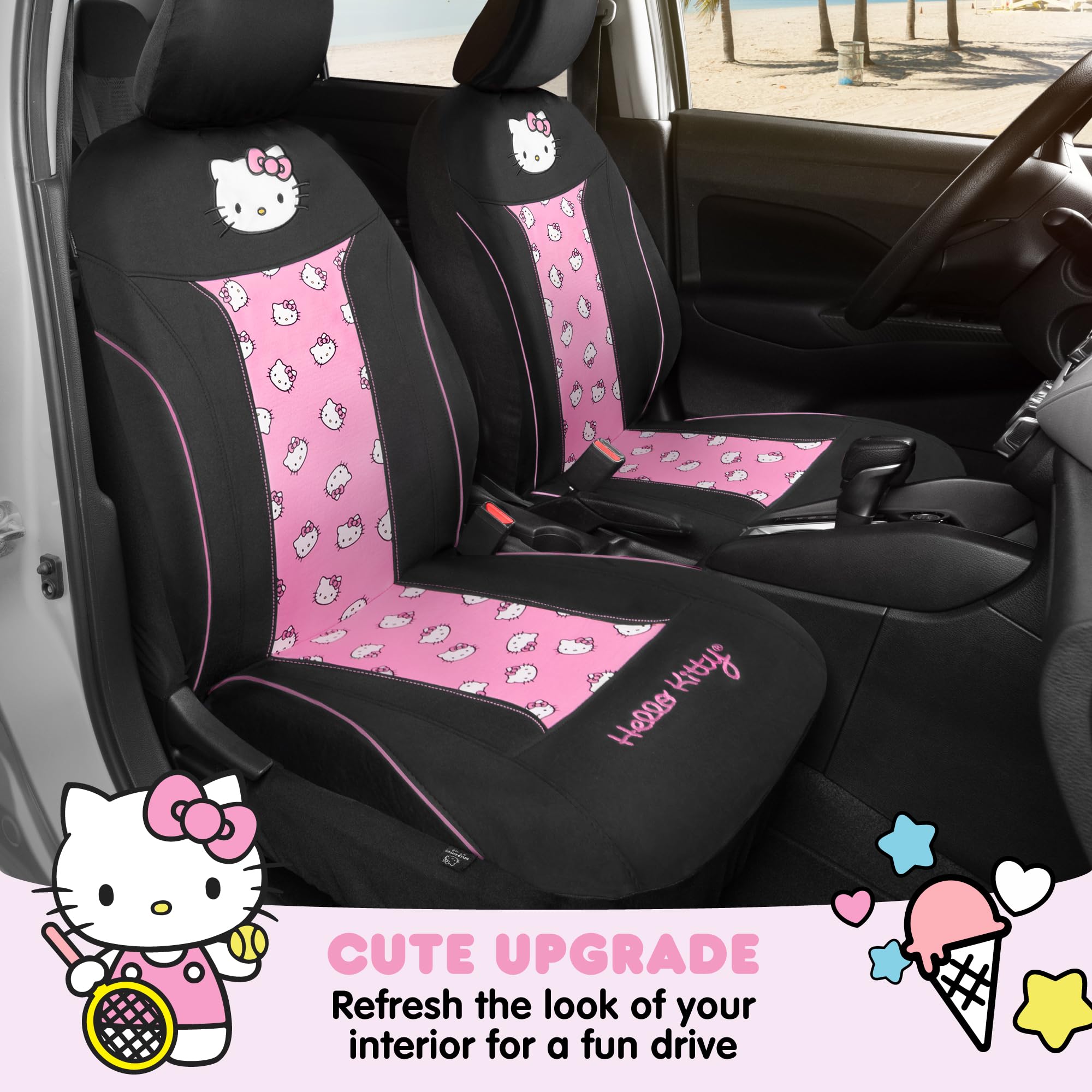 Easy install Carbella front seat cover fits most cars.