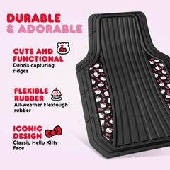 Carbella Hello Kitty front-right mat highlights waterproof surface keeping floors clean