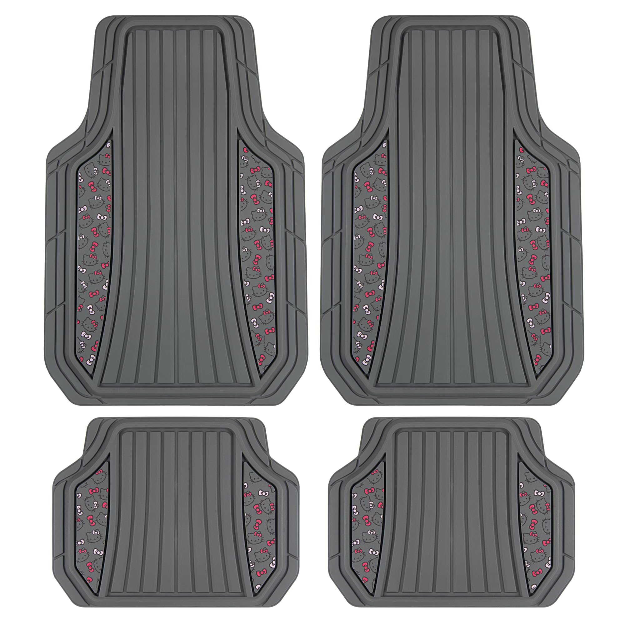 Carbella Hello Kitty mats front view with anti-slip backing protects the driver's area