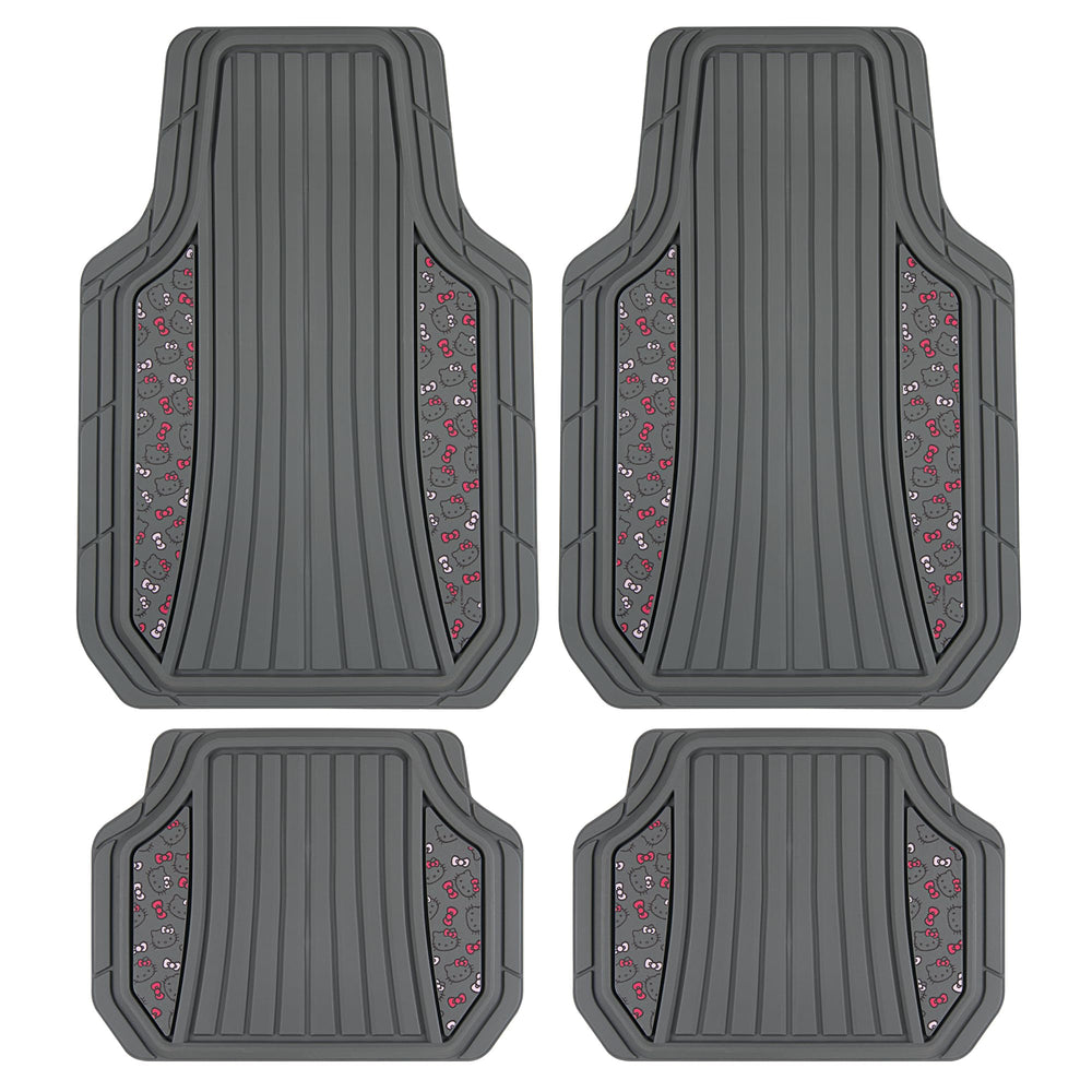 Carbella Hello Kitty mats front view with anti-slip backing protects the driver's area