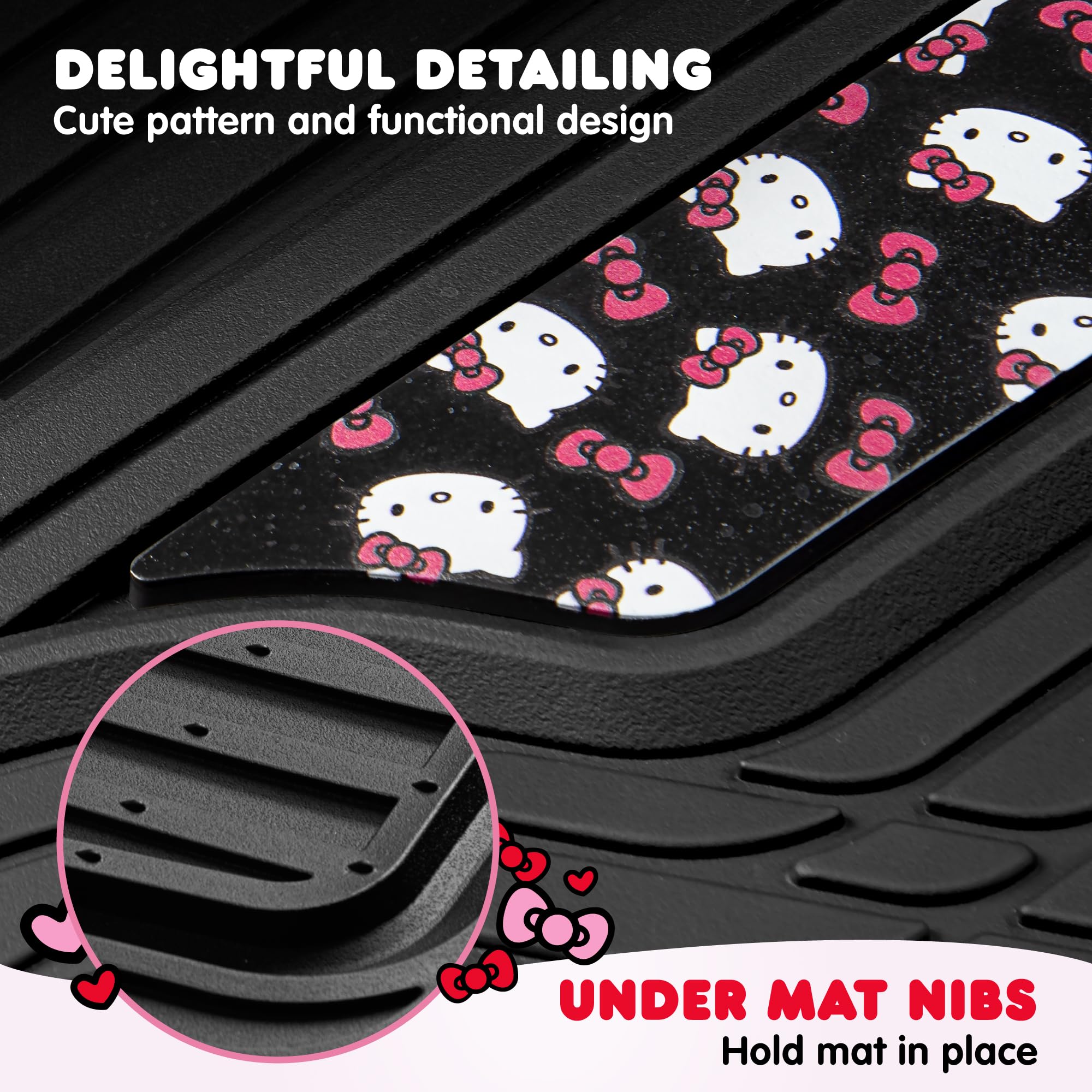 Carbella Hello Kitty rubber texture close-up for heavy-duty protection