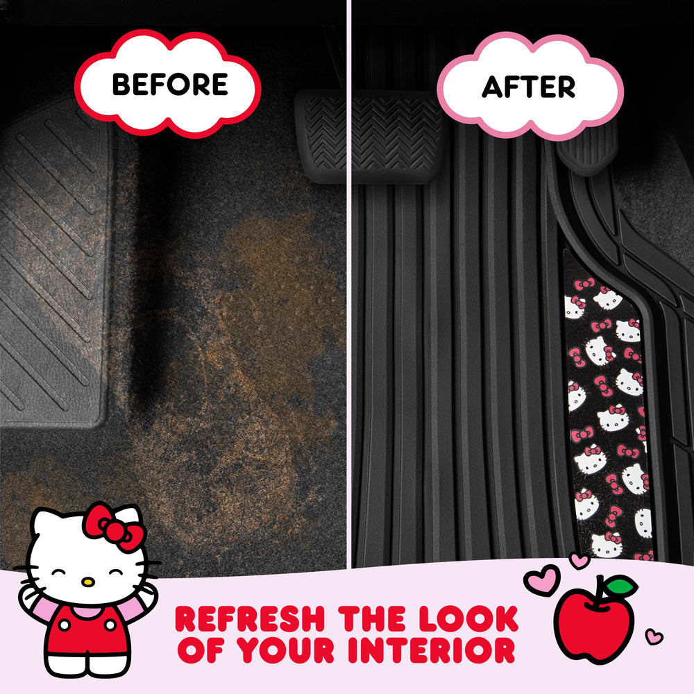 Carbella Hello Kitty waterproof surface keeps interior dry after rain