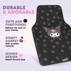 Carbella Kuromi accordion sun shade, blocks heat for comfortable trips.