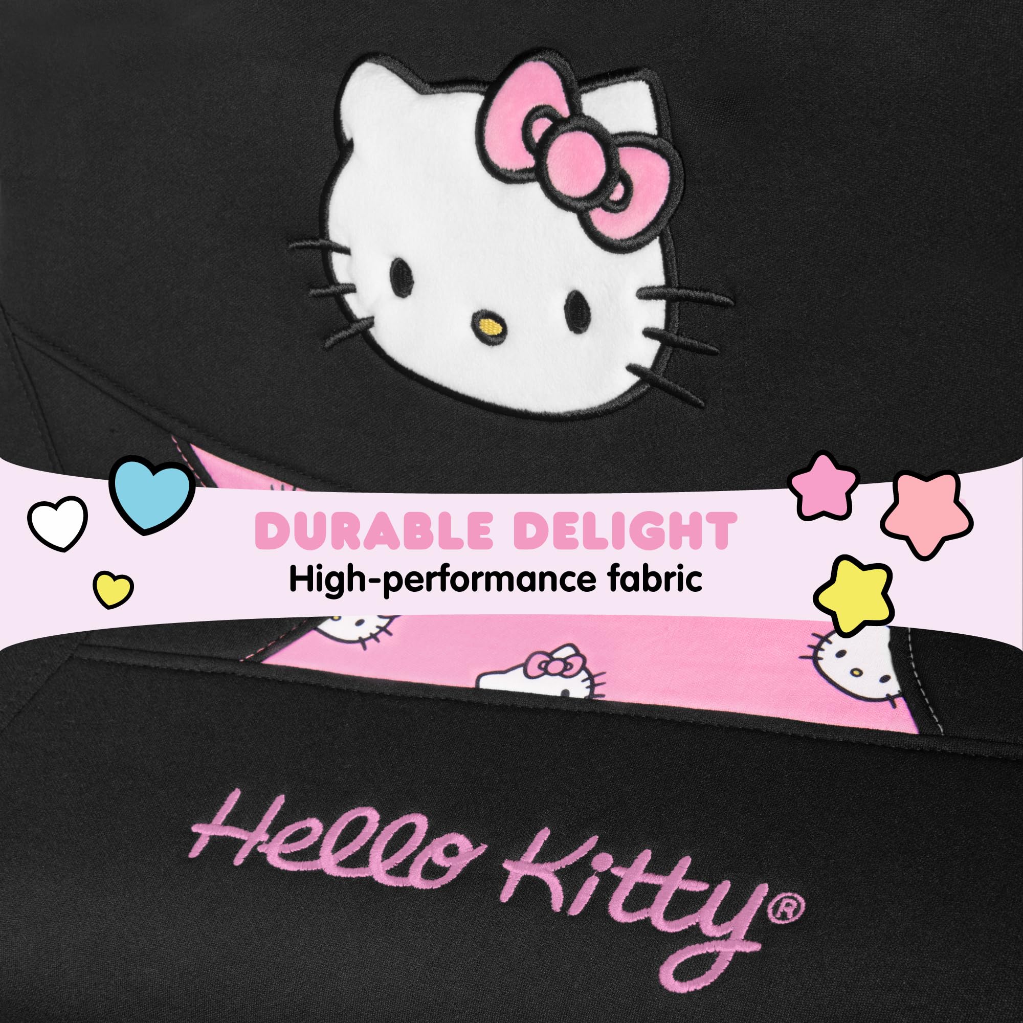 Protective seat cover guards spills and wear with Sanrio style.