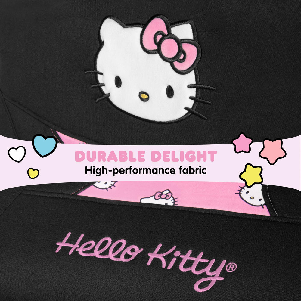 Protective seat cover guards spills and wear with Sanrio style.