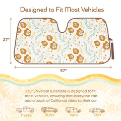 Carbella accordion-design sun visor demonstrates quick fold-and-go setup.