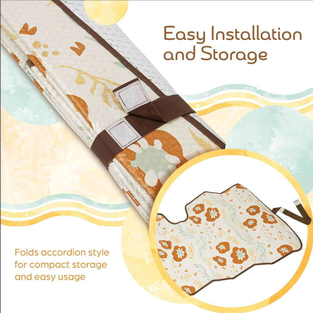 Carbella reinforced-frame shade resists wear during daily car use.