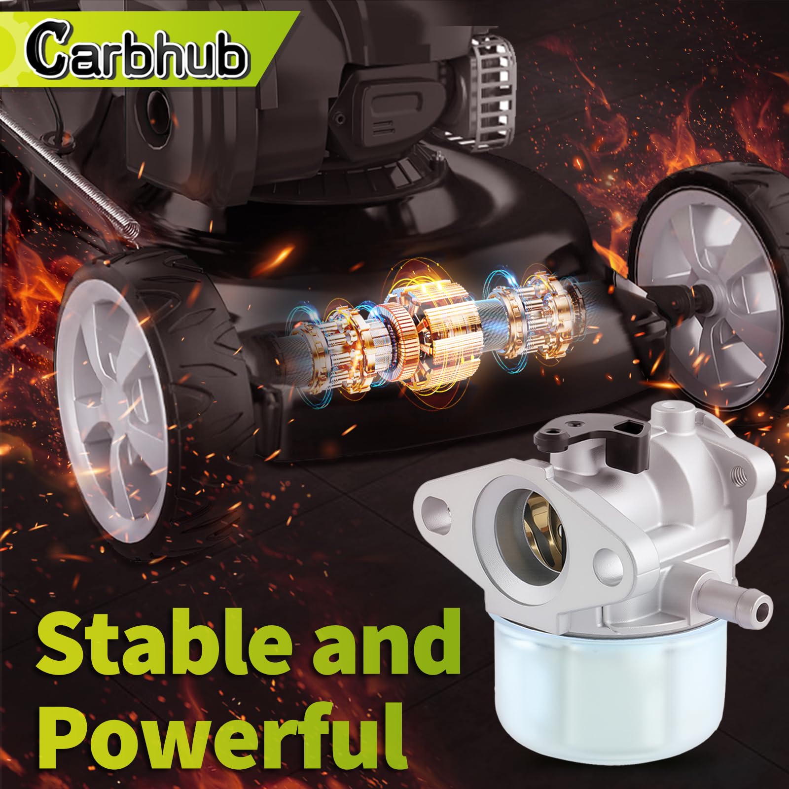 Carbhub no-choke carburetor design suited for small engines