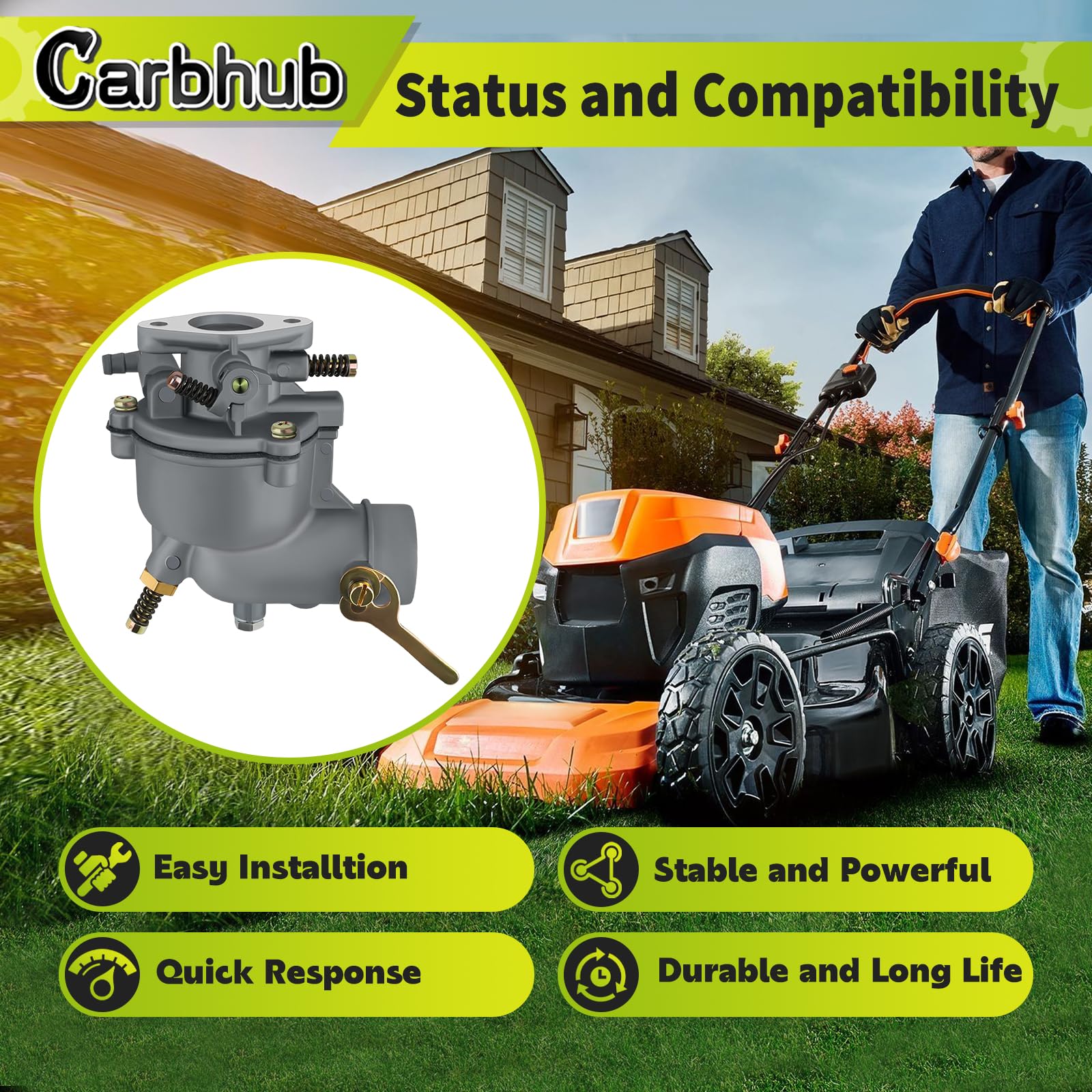 Carbhub air filter included for clean intake and consistent performance