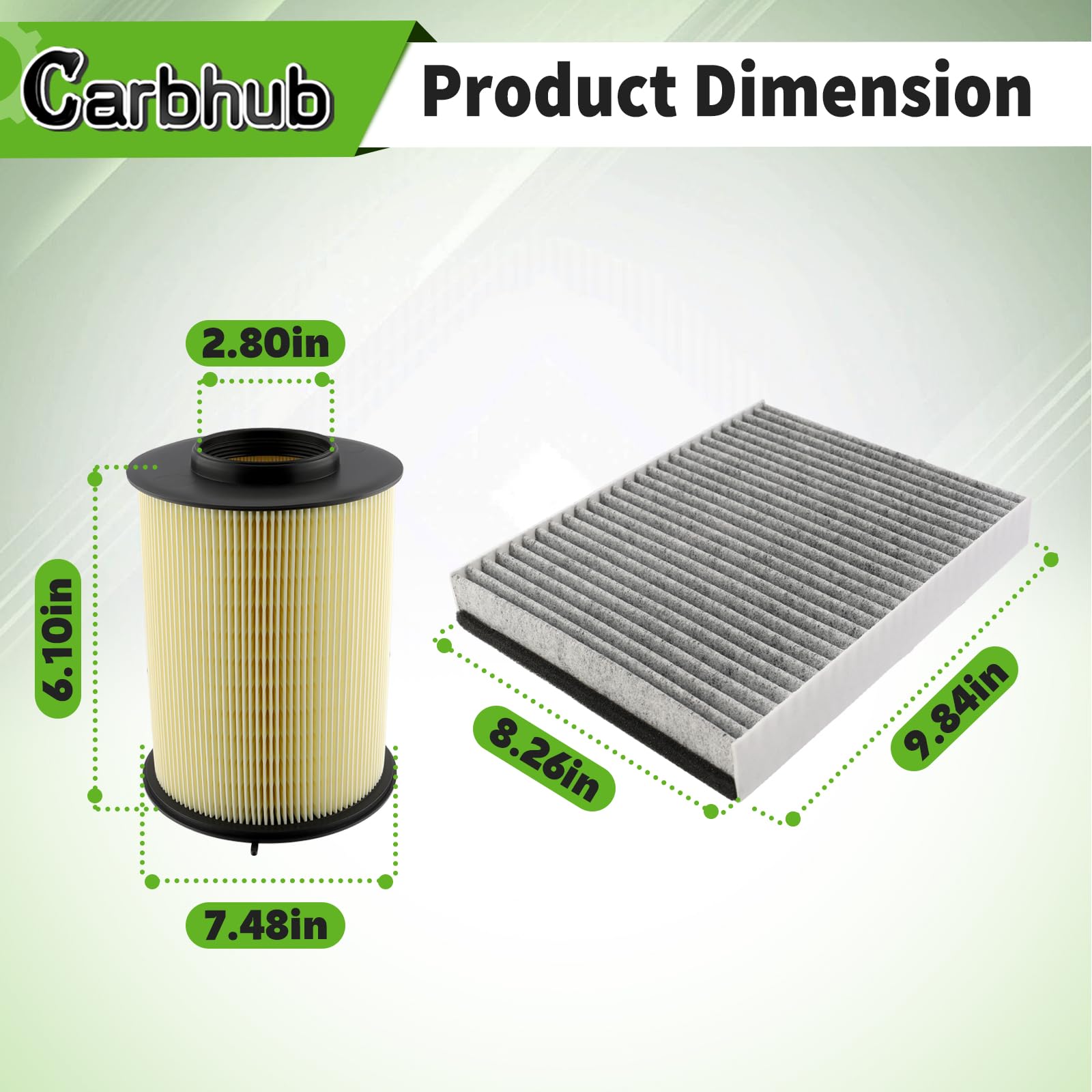 Carbhub cabin air filter installation diagram simplifies replacement.