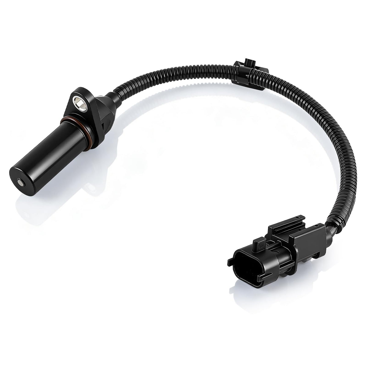 Carbhub crankshaft sensor front view highlights compact, durable design for reliable timing signals.