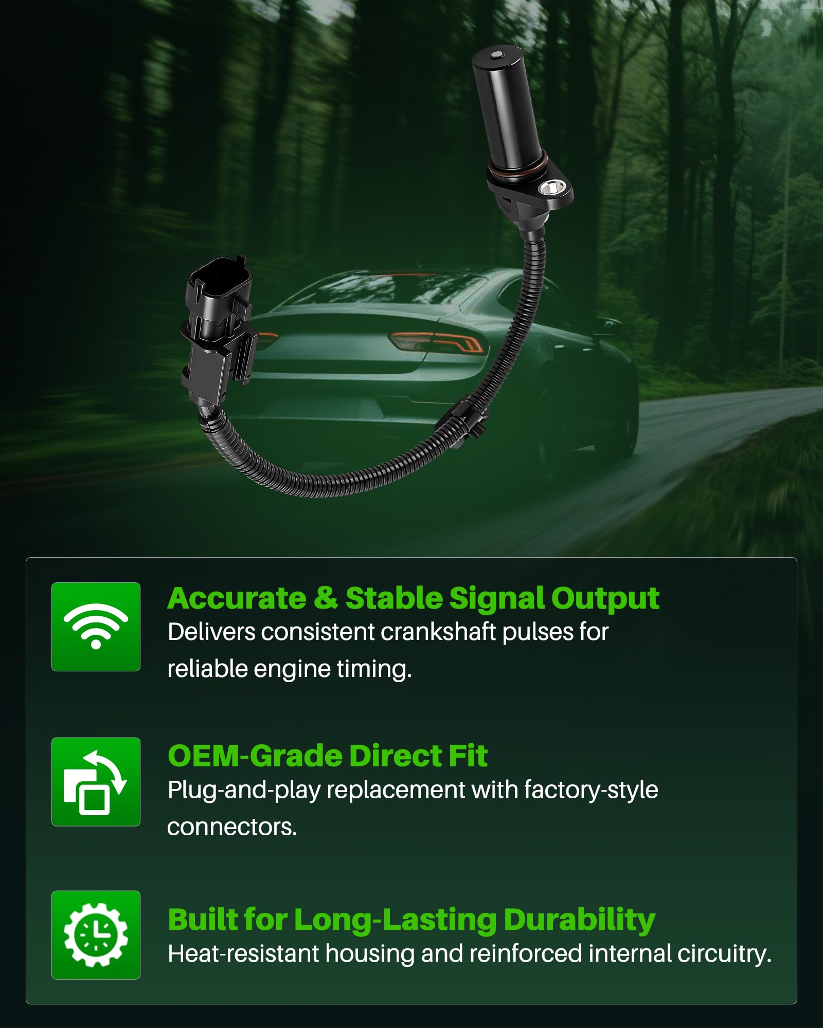 Carbhub crankshaft sensor compatibility with Hyundai and Kia models.