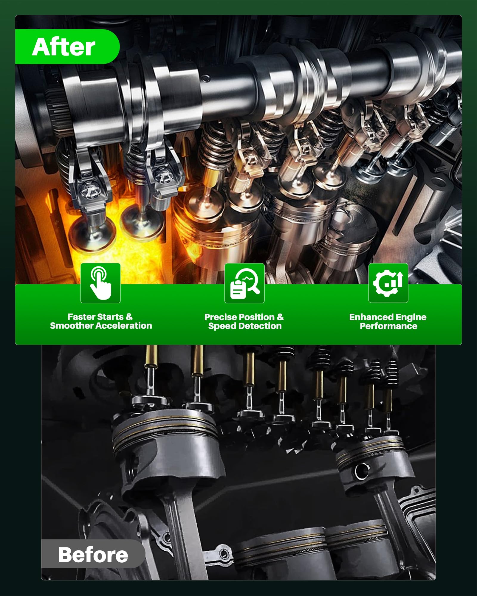 Carbhub crankshaft sensor testing stamp confirms quality assurance.