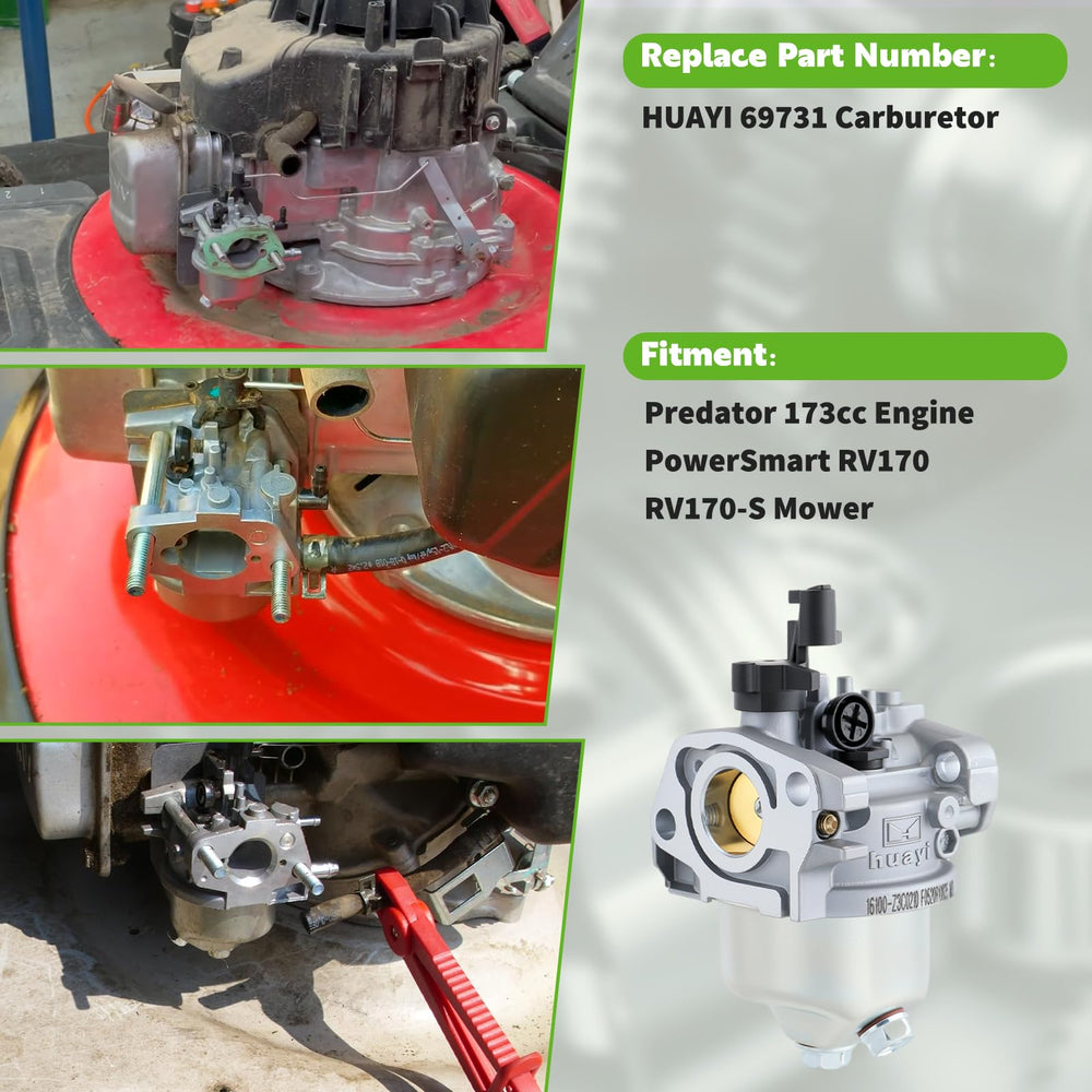 Carbhub Huayi air filter improves engine breathing for PowerSmart mower