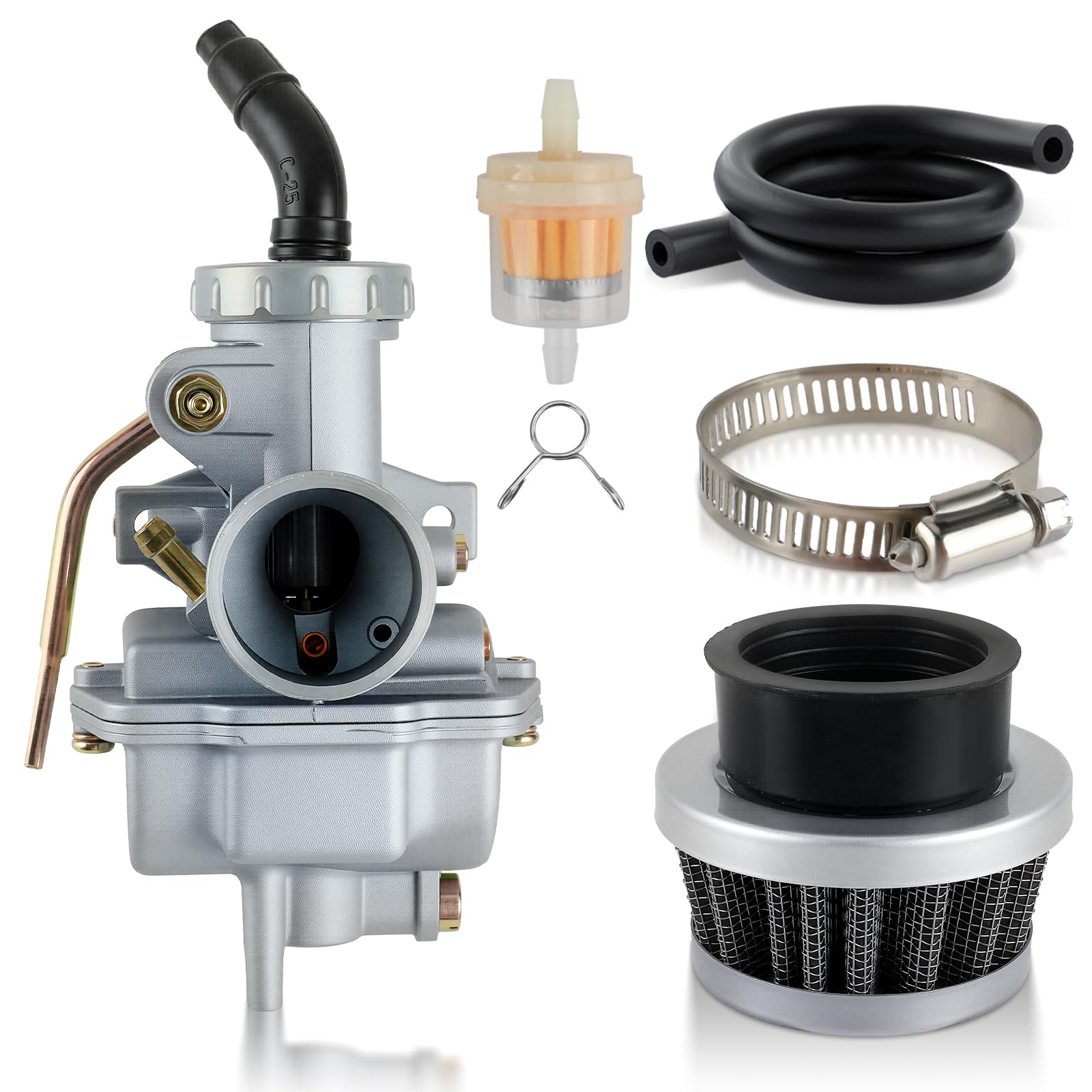 Carbhub PZ20 carburetor product shot ready to install for ATVs and go-karts