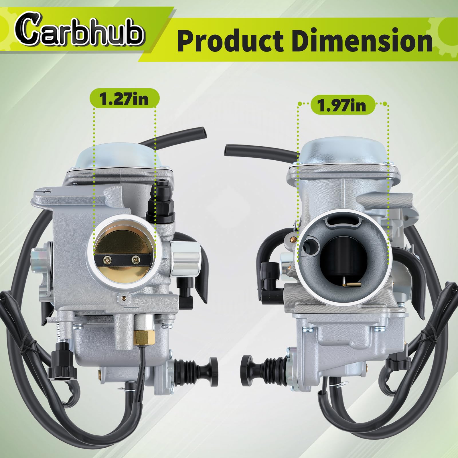 Carbhub throttle base cover screw close-up for secure installation