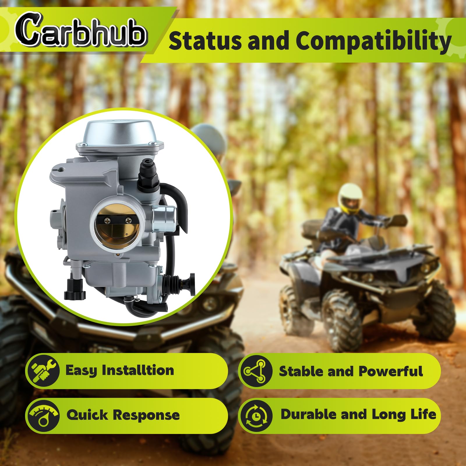 Carbhub TRX300 carburetor package with included parts.
