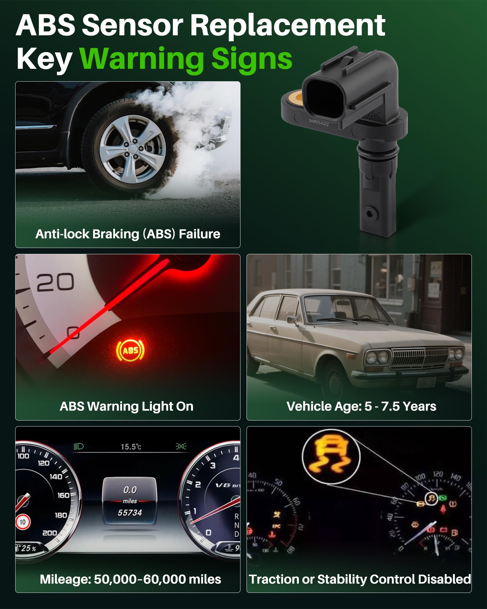 Carbhub ABS sensor installation-ready part enables quick, tool-free replacement