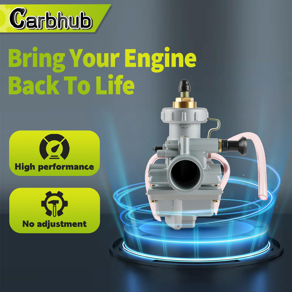 Packaging label on Carbhub YFS200 carburetor reflects quality aftermarket replacement