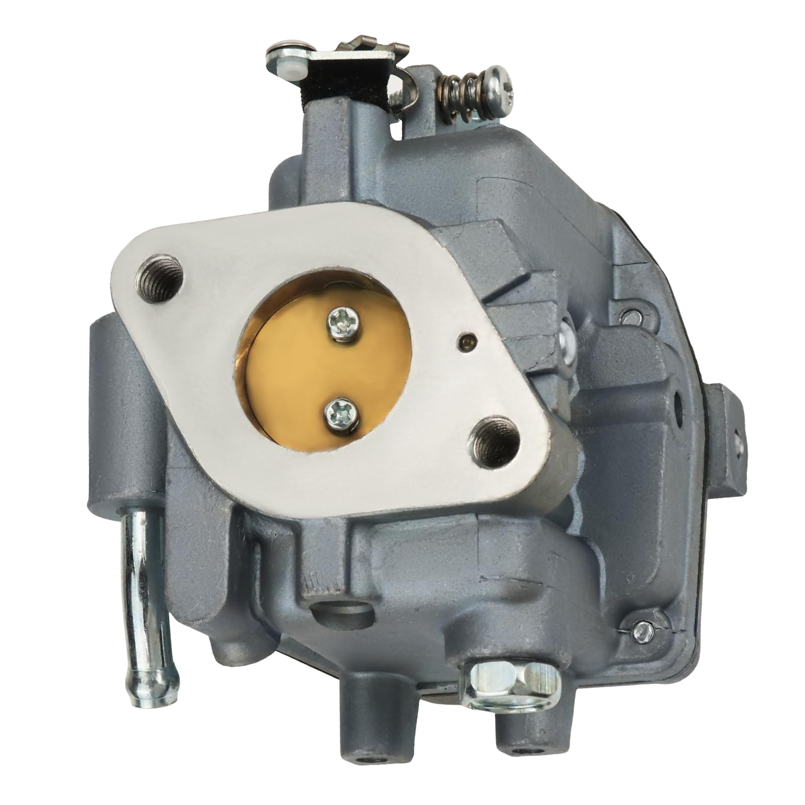 Carbman carburetor side view showcases compact profile for easy installation.