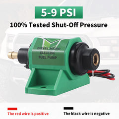 CarBole 12D pump delivers 35 GPH for steady diesel transfer.