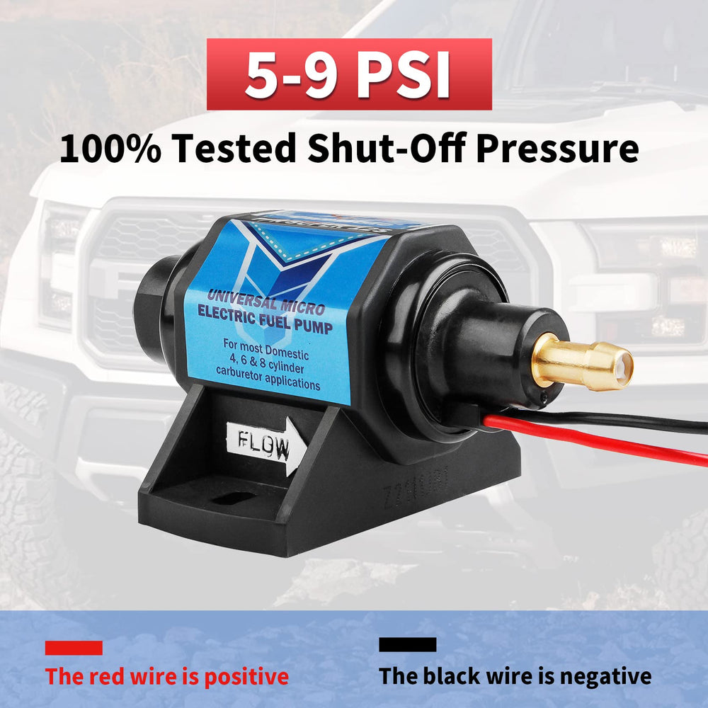 CarBole pump mounted under the hood within 12-inch mounting range.