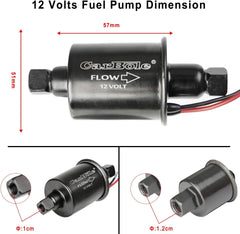 CarBole 12V fuel pump mounting holes close shot for stable installation