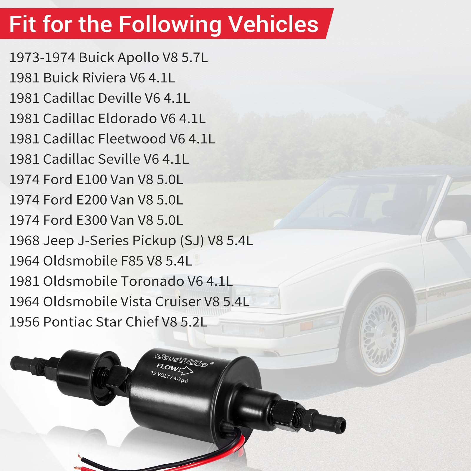 CarBole applications include carburetors, generators, cars, trucks, and boats.