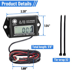 Compact CarBole meter sized 16x3 inches for easy mounting and readability.