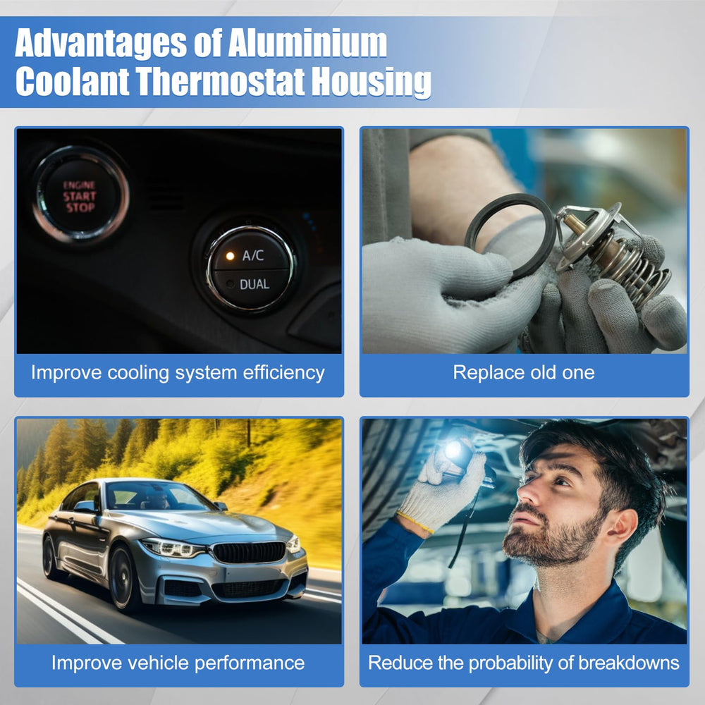 CarBole aluminum housing resists corrosion for long-term cooling system durability.