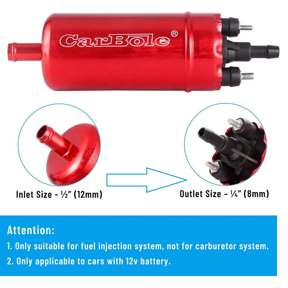 CarBole high-flow pump delivering 120 LPH at 6 bar