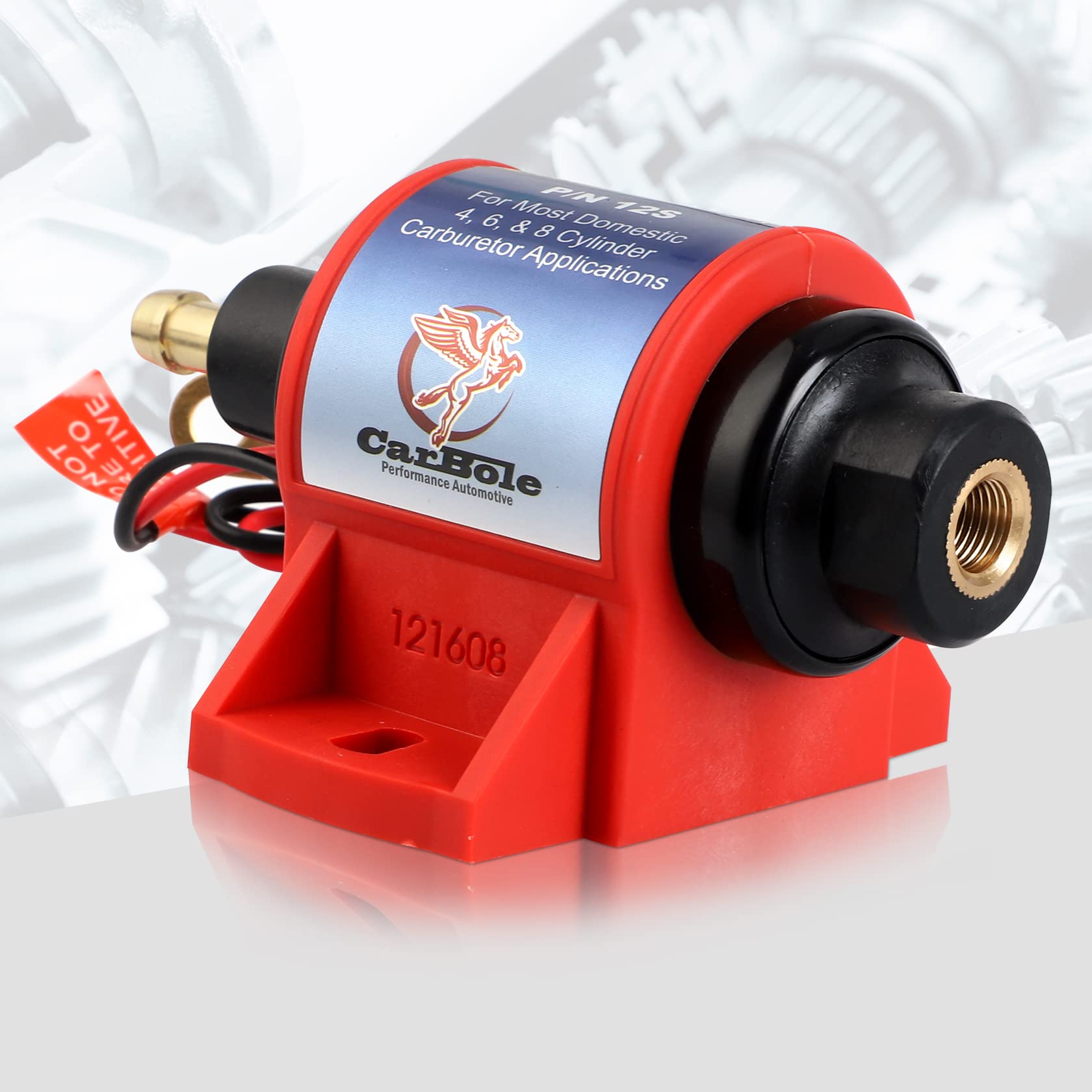 CarBole pump delivering 4-7 psi pressure for carburetor setups