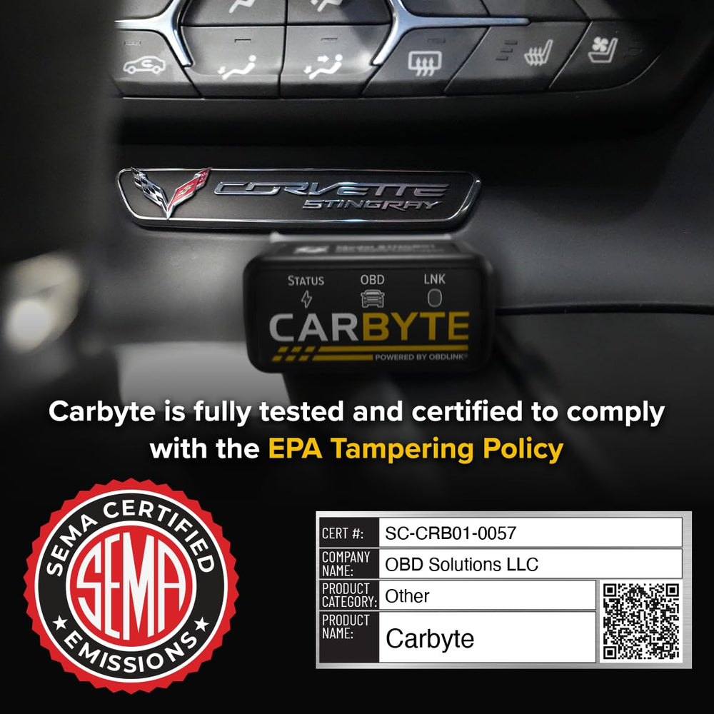 Carbyte compatibility with GM trucks and SUVs across model years.