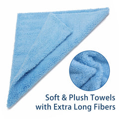 CARCAREZ 450gsm microfiber towels offer plush softness and strong absorbency.