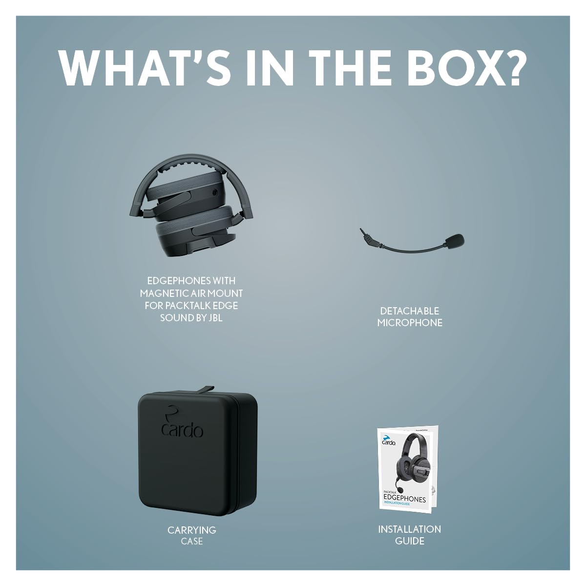 Cardo Edgephones with passive noise reduction reduces wind noise during rides.