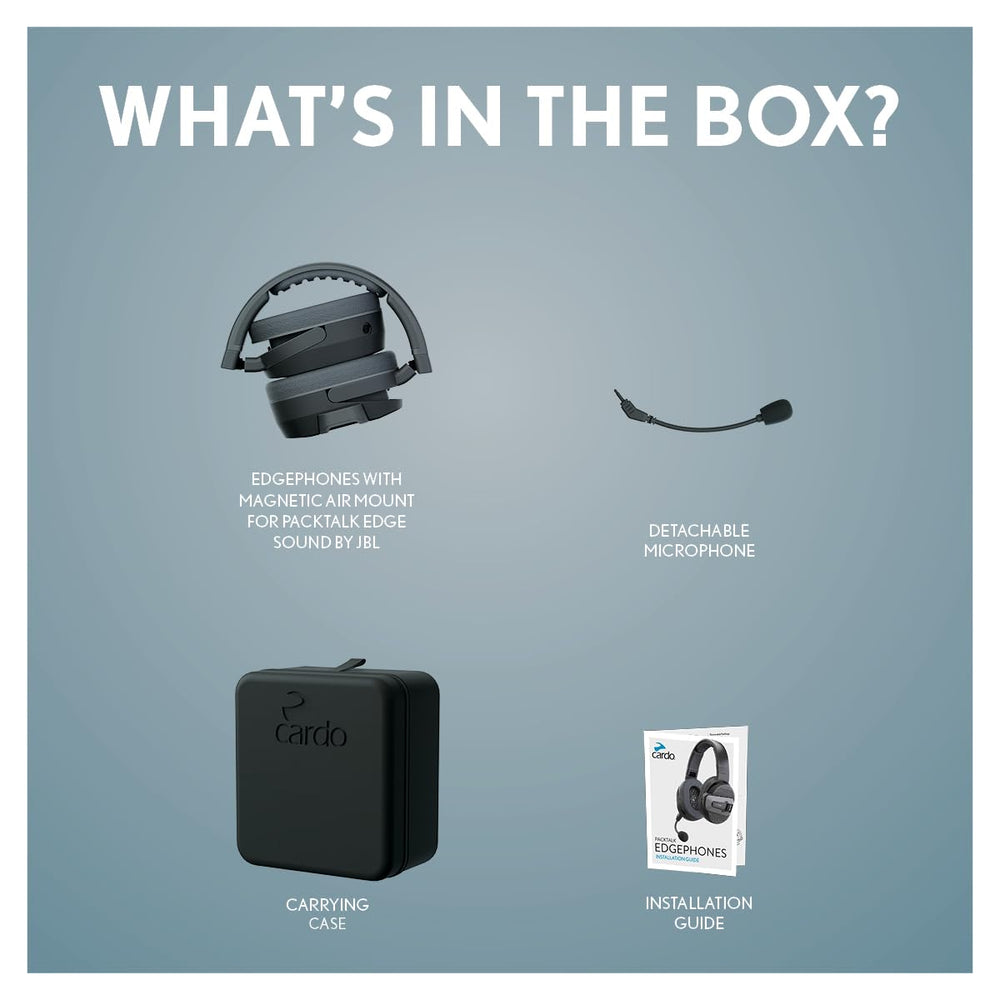 Cardo Edgephones with passive noise reduction reduces wind noise during rides.