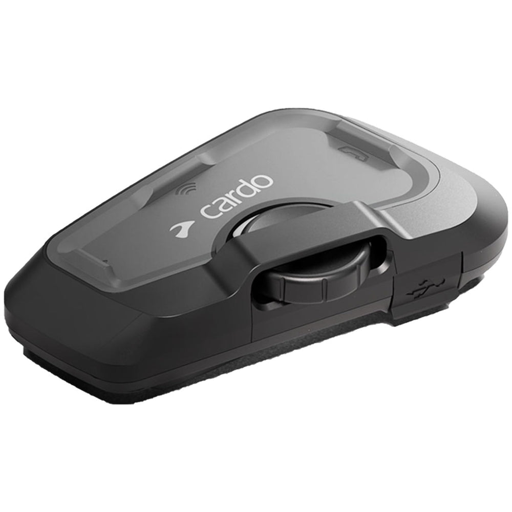 Cardo Freecom 4X components including helmet communication system.
