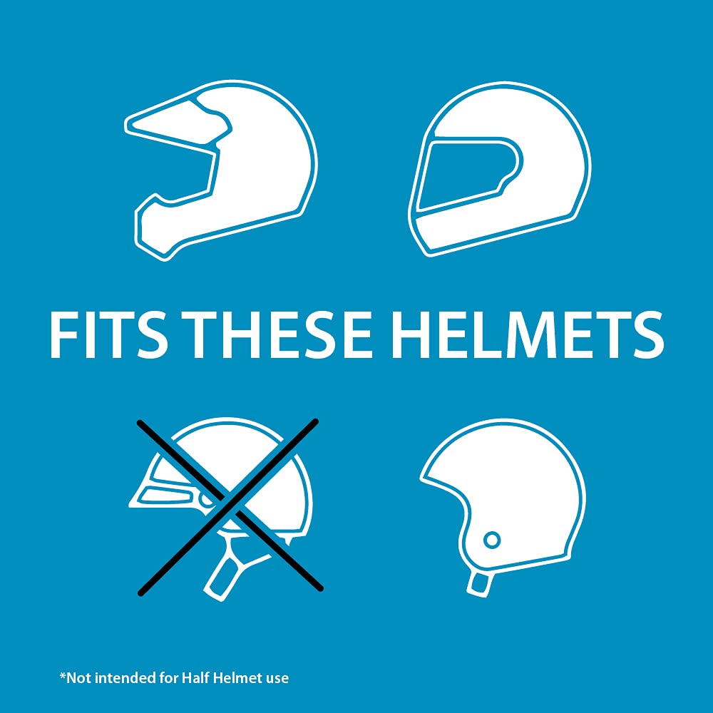 Cardo PackTalk headset attachment enables quick helmet swaps.