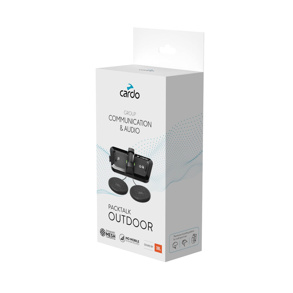 Cardo Packtalk Outdoor front view for crystal-clear snow sports communication