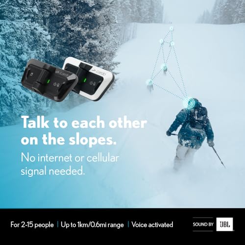 Cardo PackTalk Outdoor enables group intercom up to 1 km for teams.