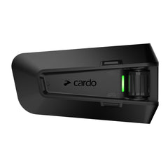 Cardo PACKTALK PRO crash-detection chip shown for proactive ride alerts.