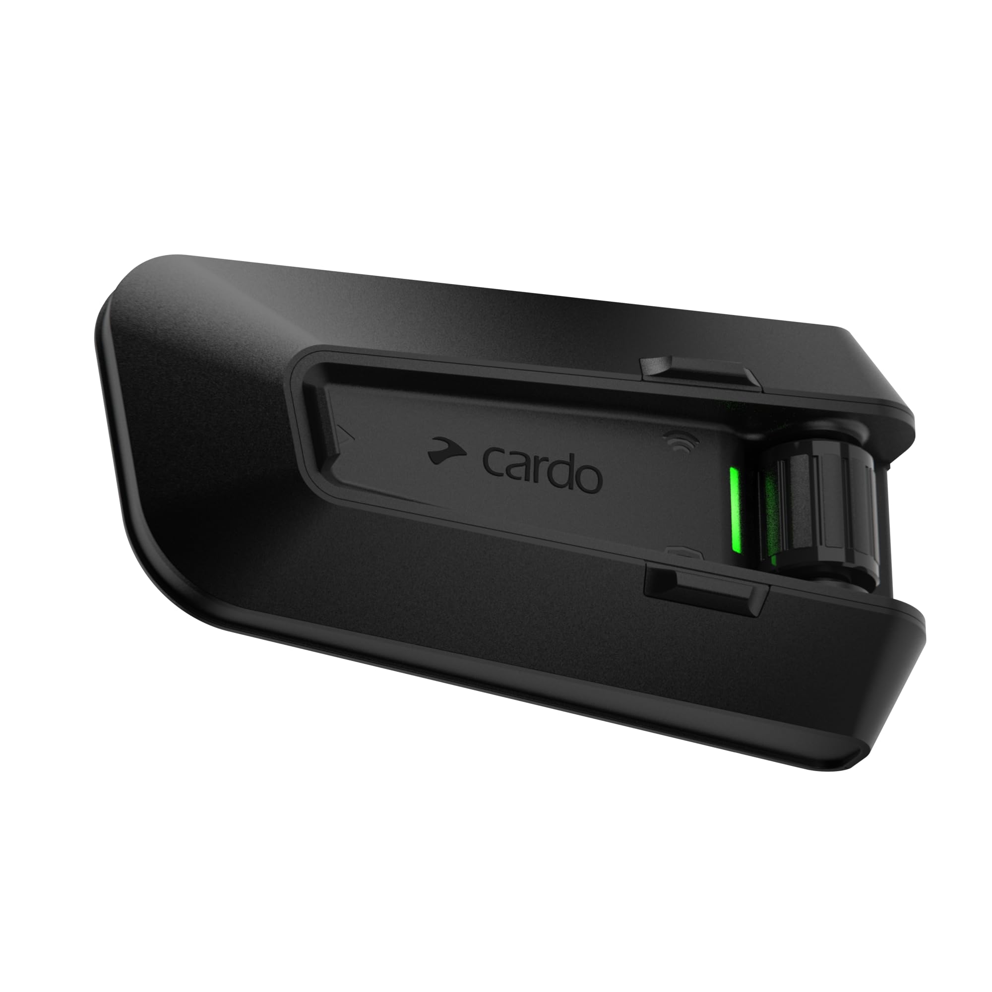 Cardo PACKTALK PRO with 45mm JBL speakers delivering clear in-helmet sound.