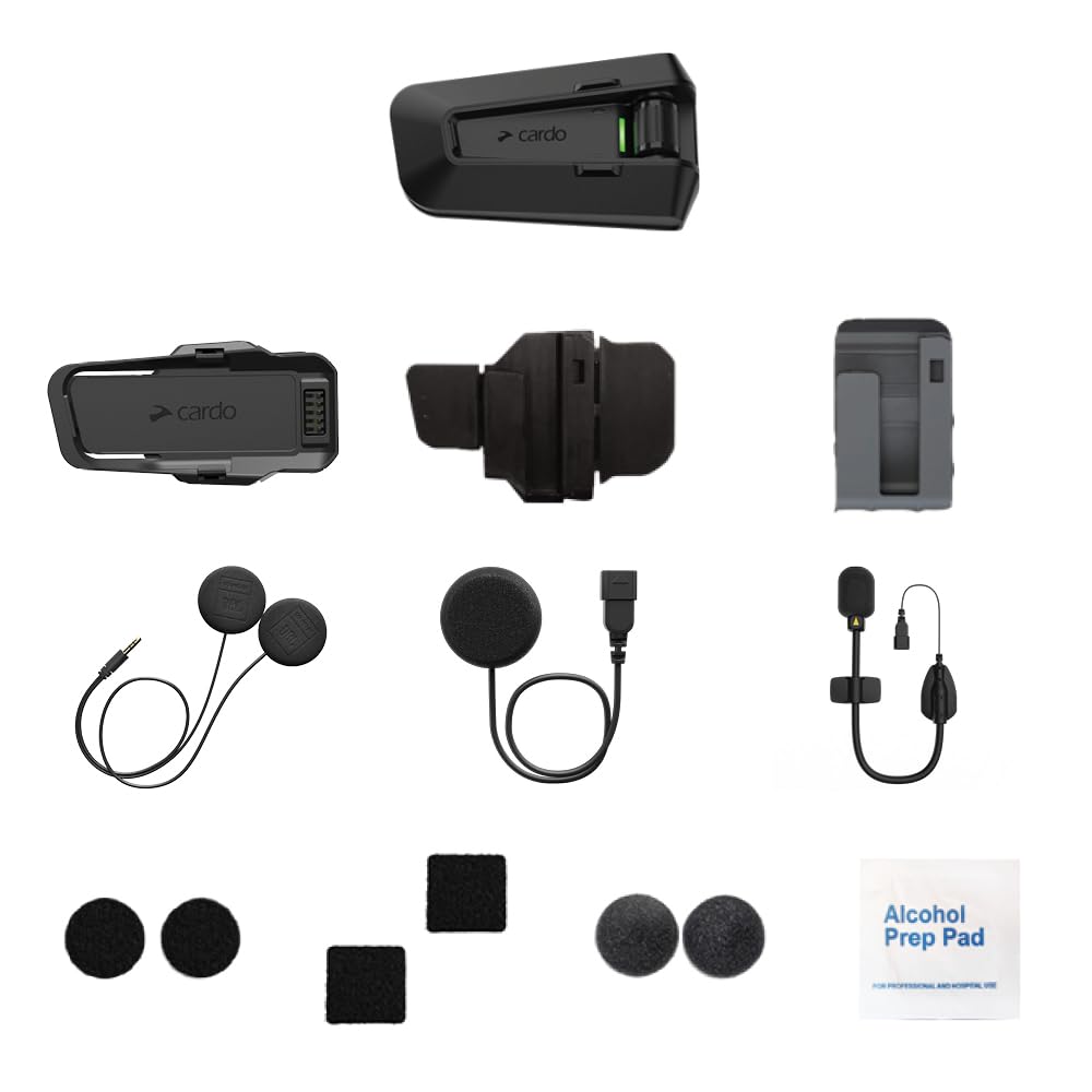 Cardo PACKTALK PRO single pack for simple setup.