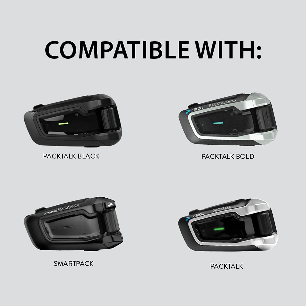 Practical setup for on-road use, enabling flexible rider communication.