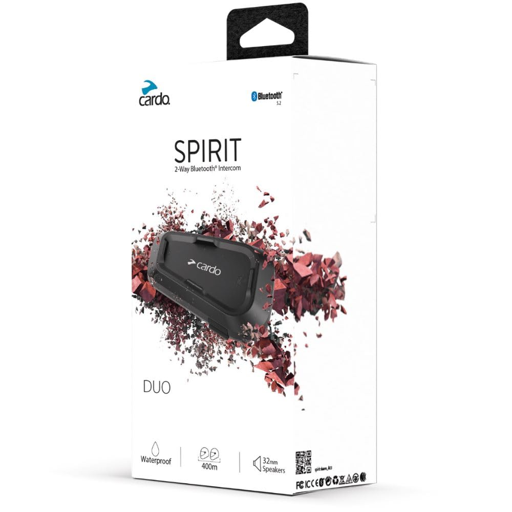 Cardo Spirit headset button panel with intuitive quick access for riders